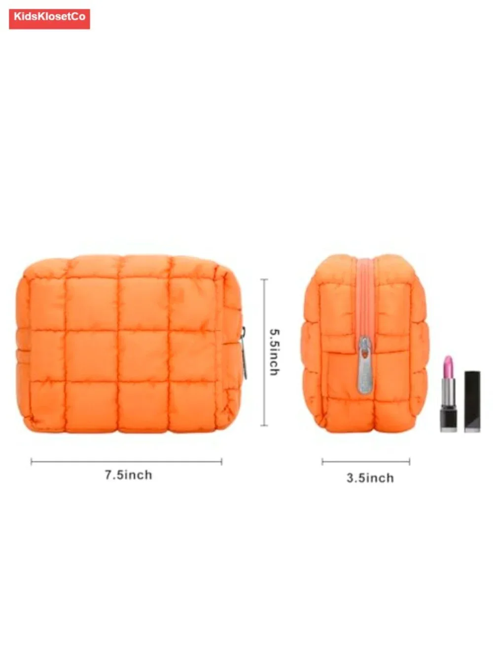 Quilted Cotton Makeup Bag Toiletry Pouch Travel Organizer Zipper Case